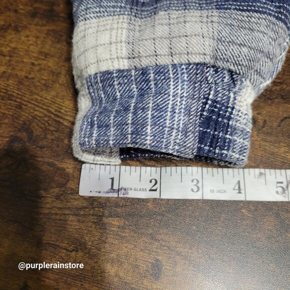 Vtg IC Mist Flannel Plaid Sherpa Shacket Jacket L Zip Front - Picture 10 of 11